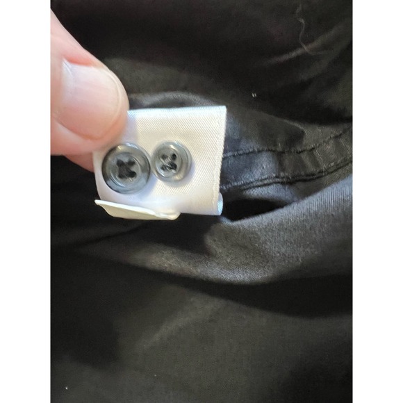 Pronto-Uomo Black Button Down Size L Embroidered Cotton Neutral - Picture 6 of 8